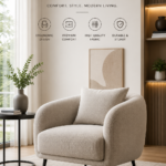 Modern Sofa Chair in a Contemporary Living Room