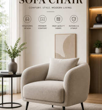 Modern Sofa Chair in a Contemporary Living Room